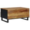 Mesa De Centro Madera Maciza Mango Y Contrachapada 80x54x40 Cm Vidaxl