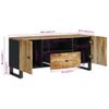 Mueble De Tv Madera Mango Y Madera Contrachapada 105x33,5x46 Cm Vidaxl