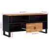 Mueble De Tv Madera Acacia Y Madera Contrachapada 100x33x46 Cm Vidaxl