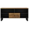 Mueble De Tv Madera Mango Y Madera Contrachapada 100x33x46 Cm Vidaxl