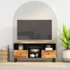 Mueble De Tv Madera Mango Y Madera De Ingeniería 100x33x46 Cm Vidaxl