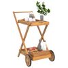 Carrito Camarera Madera Maciza De Acacia 54x87x90 Cm Vidaxl