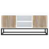 Mueble De Tv Hierro Y Madera Contrachapada Blanco 105x30x45 Cm Vidaxl