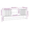 Mueble De Tv Hierro Y Madera Contrachapada Blanco 105x30x45 Cm Vidaxl