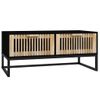 Mesa De Centro Hierro Y Madera Contrachapada Negro 80x40x35 Cm Vidaxl