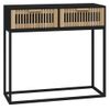 Mesa Consola Hierro Y Madera Contrachapada Negro 80x30x75 Cm Vidaxl