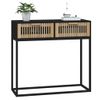 Mesa Consola Hierro Y Madera Contrachapada Negro 80x30x75 Cm Vidaxl