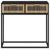 Mesa Consola Hierro Y Madera Contrachapada Negro 80x30x75 Cm Vidaxl