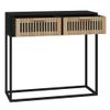 Mesa Consola Hierro Y Madera Contrachapada Negro 80x30x75 Cm Vidaxl