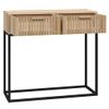 Mesa Consola Hierro Y Madera Contrachapada 80x30x75 Cm Vidaxl