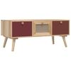 Mesa De Centro Con Cajones Madera Contrachapada 80x40x35,5 Cm Vidaxl