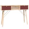 Mesa Consola Con Cajones Madera Contrachapada 105x30x75 Cm Vidaxl