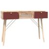 Mesa Consola Con Cajones Madera Contrachapada 105x30x75 Cm Vidaxl