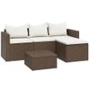 Set Muebles De Jardín Ratán Sintético Marrón Vidaxl