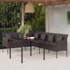 Set Comedor De Jardín 2 Pzas Con Cojines Ratán Sintético Negro Vidaxl