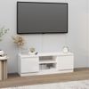 Mueble De Tv Con Puerta Blanco 102x30x36 Cm Vidaxl