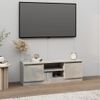 Mueble De Tv Con Puerta Gris Hormigón 102x30x36 Cm Vidaxl