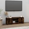 Mueble De Tv Con Puerta Roble Ahumado 102x30x36 Cm Vidaxl