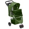 Cochecito Para Perros Plegable Tela Oxford Verde 80x46x98 Cm Vidaxl