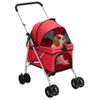 Cochecito Para Perros Plegable Tela Oxford Rojo 76x50x100 Cm Vidaxl