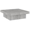 Mesa De Centro Madera Contrachapada Gris Sonoma 90x90x28 Cm Vidaxl