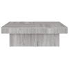 Mesa De Centro Madera Contrachapada Gris Sonoma 90x90x28 Cm Vidaxl