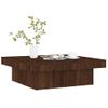 Mesa De Centro De Madera Contrachapada Roble Marrón 90x90x28 Cm Vidaxl