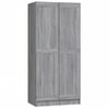 Armario De Madera Contrachapada Gris Sonoma 82,5x51,5x180 Cm Vidaxl