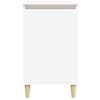 Mesitas De Noche 2 Uds Madera Contrachapada Blanco 40x35x70 Cm Vidaxl