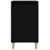 Mesita De Noche Madera Contrachapada Negro 40x35x70 Cm Vidaxl