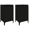 Mesitas De Noche 2 Uds Madera Contrachapada Negro 40x35x70 Cm Vidaxl