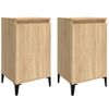 Mesitas De Noche 2 Uds Madera Contrachapada Roble 40x35x70 Cm Vidaxl