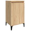 Mesitas De Noche 2 Uds Madera Contrachapada Roble 40x35x70 Cm Vidaxl