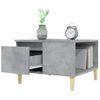 Mesa De Centro Madera Contrachapada Gris Hormigón 55x55x36,5 Cm Vidaxl