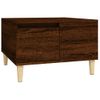 Mesa De Centro Madera Contrachapada Roble Marrón 55x55x36,5 Cm Vidaxl