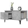 Mesa De Centro Madera Contrachapada Gris Hormigón 55x55x36,5 Cm Vidaxl