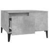 Mesa De Centro Madera Contrachapada Gris Hormigón 55x55x36,5 Cm Vidaxl