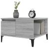 Mesa De Centro Madera Contrachapada Gris Sonoma 55x55x36,5 Cm Vidaxl