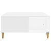 Mesa De Centro Madera Contrachapada Blanco 80x80x36,5 Cm Vidaxl