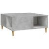 Mesa De Centro Madera Contrachapada Gris Hormigón 80x80x36,5 Cm Vidaxl