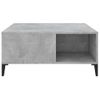 Mesa De Centro Madera Contrachapada Gris Hormigón 80x80x36,5 Cm Vidaxl