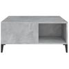 Mesa De Centro Madera Contrachapada Gris Hormigón 80x80x36,5 Cm Vidaxl