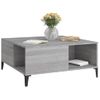 Mesa De Centro Madera Contrachapada Gris Sonoma 80x80x36,5 Cm Vidaxl