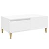 Mesa De Centro Madera Contrachapada Blanco 90x50x36,5 Cm Vidaxl