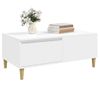 Mesa De Centro Madera Contrachapada Blanco 90x50x36,5 Cm Vidaxl