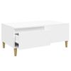 Mesa De Centro Madera Contrachapada Blanco 90x50x36,5 Cm Vidaxl