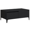 Mesa De Centro Madera Contrachapada Negro 90x50x36,5 Cm Vidaxl