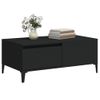 Mesa De Centro Madera Contrachapada Negro 90x50x36,5 Cm Vidaxl