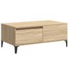 Mesa De Centro Madera Contrachapada Roble Sonoma 90x50x36,5 Cm Vidaxl