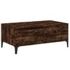 Mesa De Centro Madera Contrachapada Roble Ahumado 90x50x36,5 Cm Vidaxl